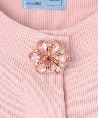 組曲 S 【組曲×setsuko sagittaire】ビジューボタンカーディガン ピンク系