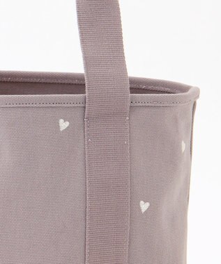 TOCCA 【大人百花コラボカラー有・WEB＆一部店舗限定】LUCKY SHOWER CANVASTOTE キャンバス トートバッグ グレー×ハート柄