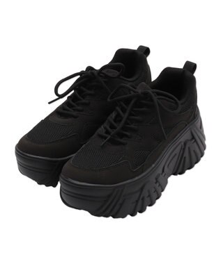 WEGO 【SMLサイズ展開】ボリュームスニーカー ブラック