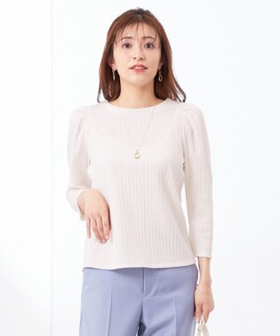 ANY SIS 【洗える】ミニケーブルジャカード プルオーバー アイボリー