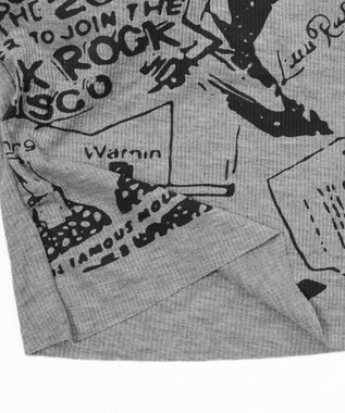 WEGO 【カップ付きインナー】グラフィックリブキャミソール グレー