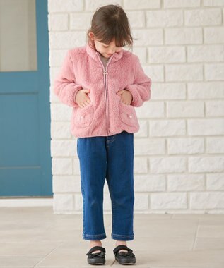 ANY KIDS ネコポケットボアブルゾン ピンク