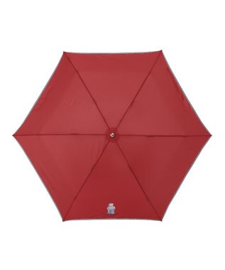 MOONBAT POLO RALPH LAUREN 折りたたみ傘 無地×フレンチベア 軽量 レッド