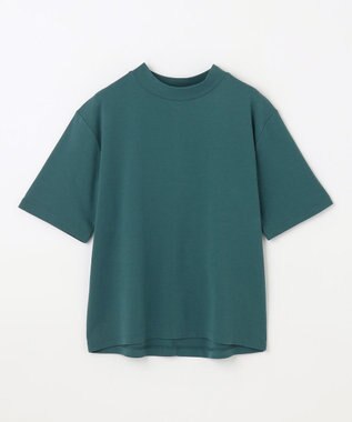 ANY 【接触冷感/UVケア】マルチファンクションモックネックTシャツ ピーコックグリーン