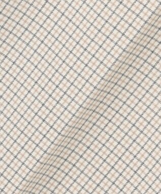 自由区 L TRギャバチェック柄ストレート パンツ オフチェック