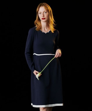 TOCCA 【洗える！】CLOUDY KNIT DRESS ニットドレス ネイビー系