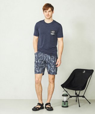 JOSEPH ABBOUD MOUNTAIN 【UNISEX】軽量/ECO撥水 3Dエンボスリーフショーツ ブルー系6