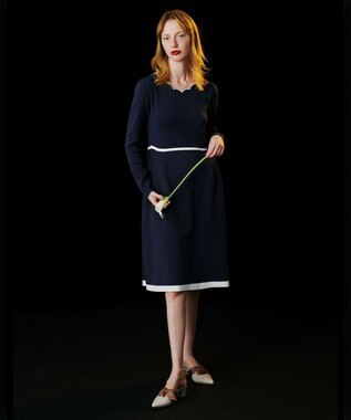 TOCCA 【洗える！】CLOUDY KNIT DRESS ニットドレス ネイビー系