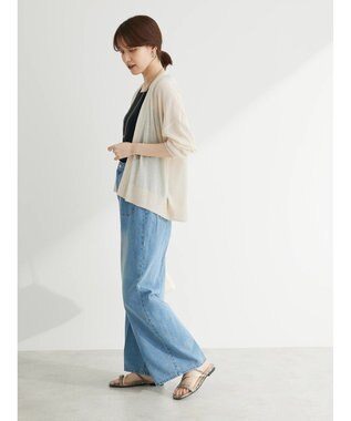 Green Parks 接触冷感ゆったりカーデ Off White