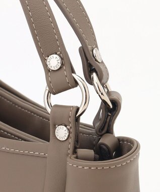 Y'SACCS カウレザー スクエア2wayミニトート グレージュ