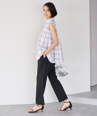 UNFILO 【WEB限定】シアーシャーリングブラウス グラフチェック