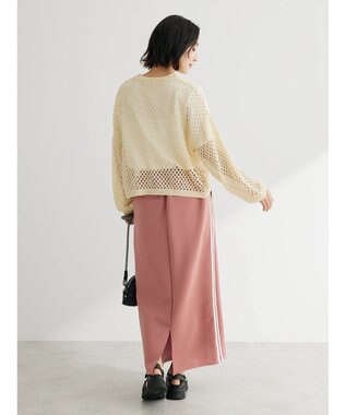 Green Parks メッシュ編みニットプルオーバー Natural