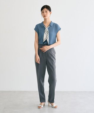 YECCA VECCA スタイルアップテーパードパンツ Gray