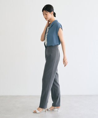 YECCA VECCA スタイルアップテーパードパンツ Gray