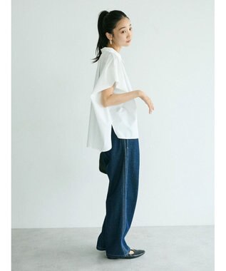 CRAFT STANDARD BOUTIQUE 【ユニセックス】デニム2タックワイドテーパードパンツ Dark Indigo