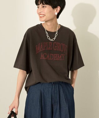 AMERICAN HOLIC バイオウォッシュ加工ロゴＴシャツ Red
