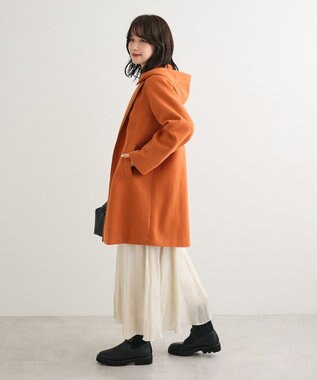 Green Parks ２ｗａｙフード取り外しＡラインコート Orange