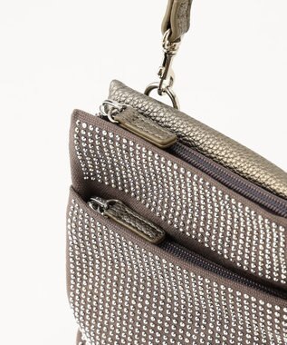 LA BAGAGERIE ラインストーンポシェット グレー