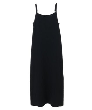 earth music&ecology ＳＥＴ２点襟付きカーディガン＋ニットワンピース Black