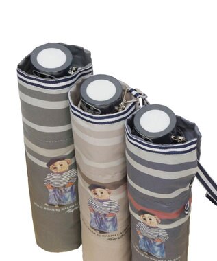 MOONBAT 【大きめ/軽量】POLO RALPH LAUREN （ポロ ラルフローレン）折りたたみ傘 FRENCH BEAR 55cm ベージュ