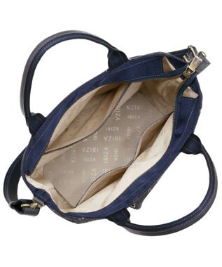 IBIZA アスール　ロゴデニム　2WAYバッグ 紺