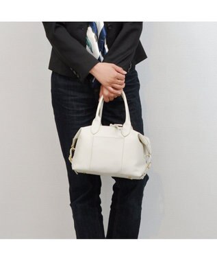 UNBILLION perche 姫路エアリーレザー2wayボストンバッグS アイボリー