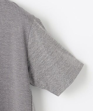 JOSEPH ABBOUD 【キングサイズ・オーガニックコットン使用】JOE COTTONサッカーVネック Tシャツ ライトグレー系