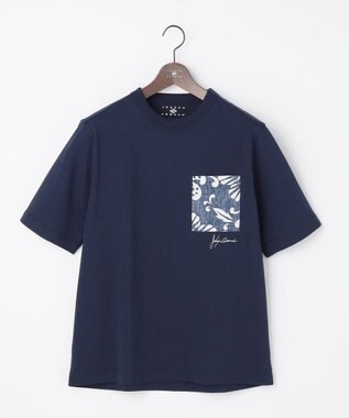 JOSEPH ABBOUD 【キングサイズ・KAHALAコラボレーション・JAPANファブリック】カハラアロハ Tシャツ ネイビー系