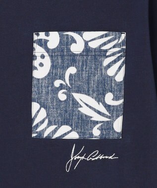 JOSEPH ABBOUD 【キングサイズ・KAHALAコラボレーション・JAPANファブリック】カハラアロハ Tシャツ ネイビー系