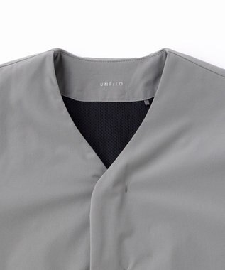 UNFILO MENS 【男女兼用】FINE MOVE+ ノーカラージャケット [23年秋冬商品] グレー