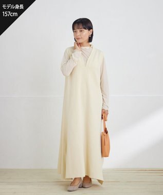 Tiaclasse 【安田美沙子さん着用・選べる4type】ハイネックカットソートップス シアーベージュ