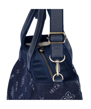 IBIZA アスール　ロゴデニム　2WAYバッグ 紺