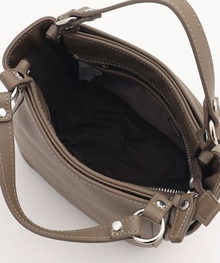 Y'SACCS カウレザー スクエア2wayミニトート グレージュ