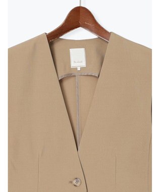 Te chichi 麻調Yカラージレ ベージュ