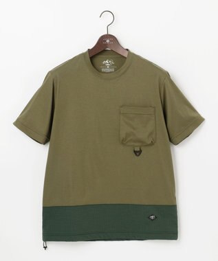 JOSEPH ABBOUD MOUNTAIN 【UNISEX】ASHA_OGリップコンビＴシャツ カーキ系