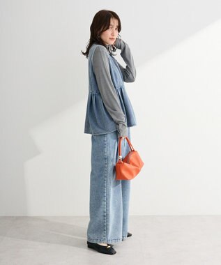 Green Parks デニムペプラムジレ Indigo
