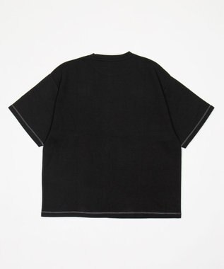 WEGO 【機能T/ユニセックス着用ITEM】カラーステッチワンポイントT（SS） ブラック