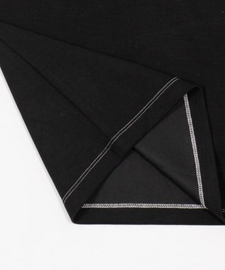WEGO 【機能T/ユニセックス着用ITEM】カラーステッチワンポイントT（SS） ブラック