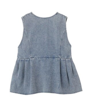 Green Parks デニムペプラムジレ Indigo