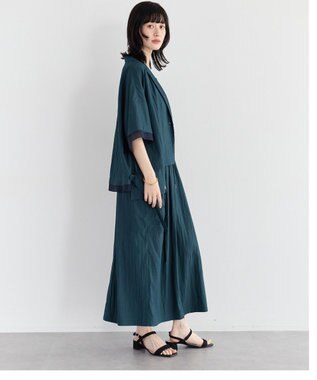 YECCA VECCA 【UVカット/遮熱/接触冷感】COOLカーゴキャミワンピース Blue Green