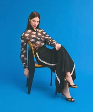 GRACE CONTINENTAL シアーCatブラウス ブラック