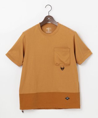 JOSEPH ABBOUD MOUNTAIN 【UNISEX】ASHA_OGリップコンビＴシャツ キャメル系