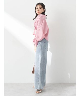 earth music&ecology ビッグポケットショートシャツ Light Pink