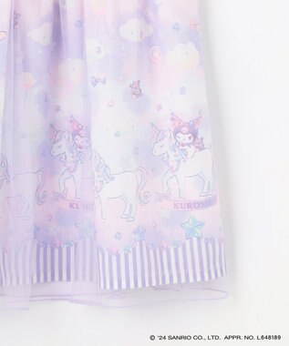 ANY KIDS 【サンリオキャラクターズ×any FAM】オン・オフショルダーチュールワンピース ブラック×クロミ