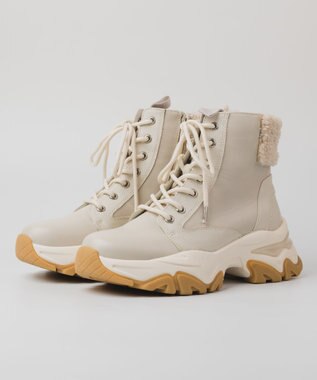 BONTRE 【PRECIEUX JOUET/プレシュウジュエ】ボリュームソールボアハイカットスニーカー オフホワイト