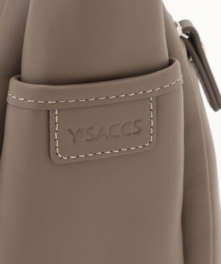 Y'SACCS カウレザー スクエア2wayミニトート グレージュ