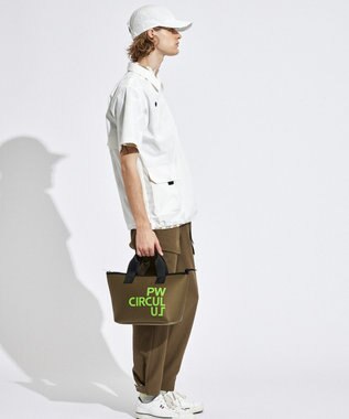 PW CIRCULUS 【機能性素材 TM ICE 使用】【MEN】ハーフジップ シャツ ホワイト系