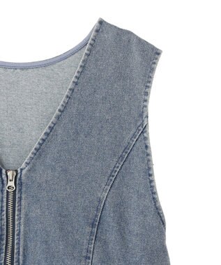 Green Parks デニムペプラムジレ Indigo