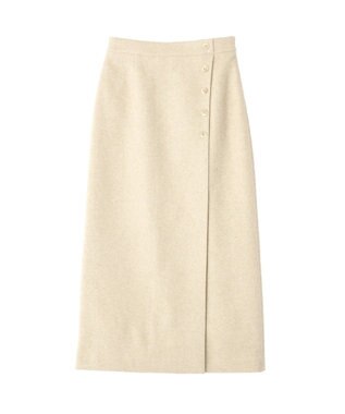 CRAFT STANDARD BOUTIQUE ラップ風Iラインスカート Light Beige