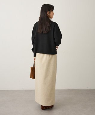 CRAFT STANDARD BOUTIQUE ラップ風Iラインスカート Light Beige